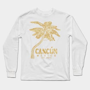 Cancun, Mexico Palm Tree Long Sleeve T-Shirt